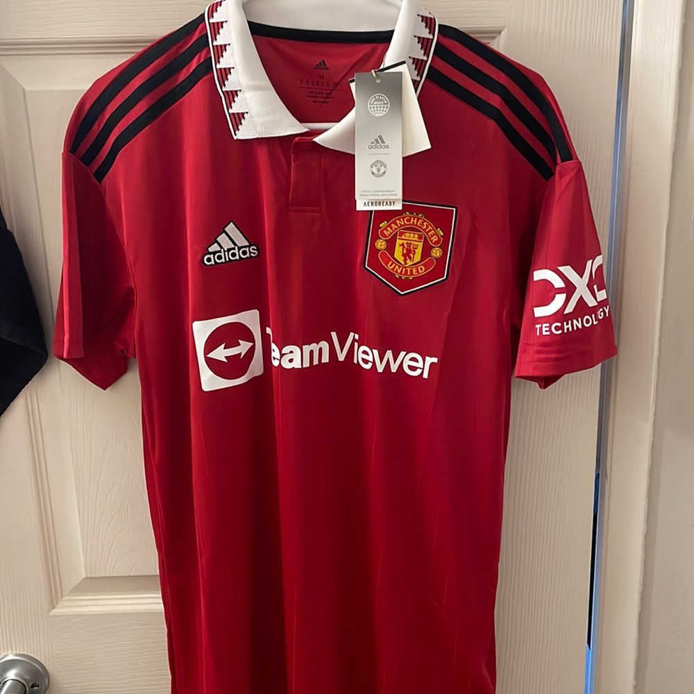 Football shirt! Brand new red patches or stickers